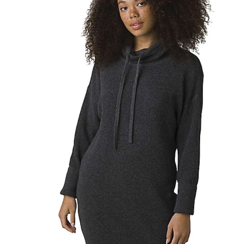 Prana Milani Cowell Neck Dress, Charcoal, S‎
